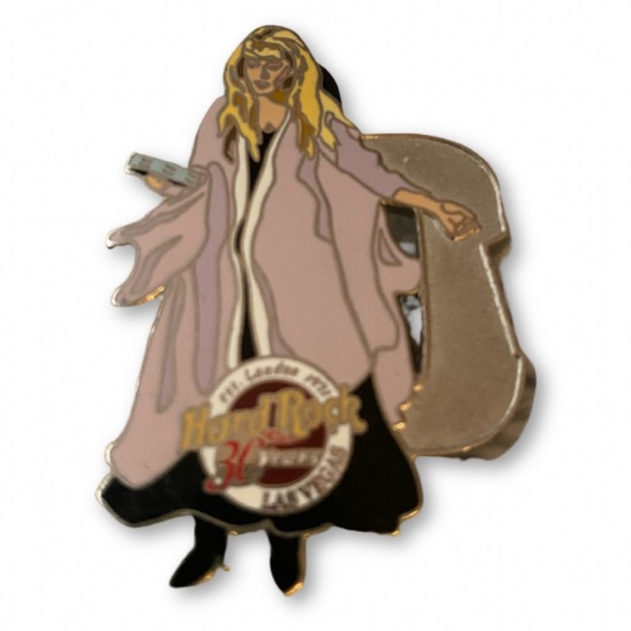 (2) Hard Rock Cafe Lapel Brooch/Pin Letter C Joe Jackson Letter O Stevie Nicks - Picture 4 of 5